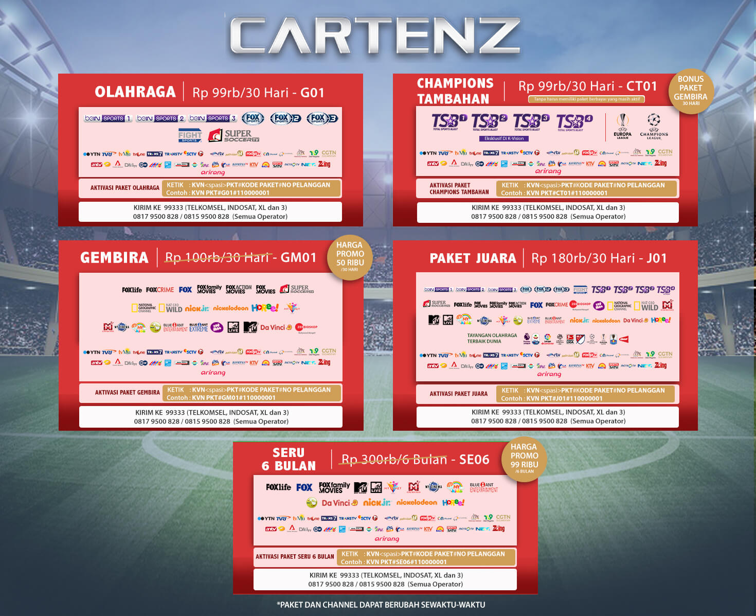 Paket dan Dekoder K-Vision Cartenz