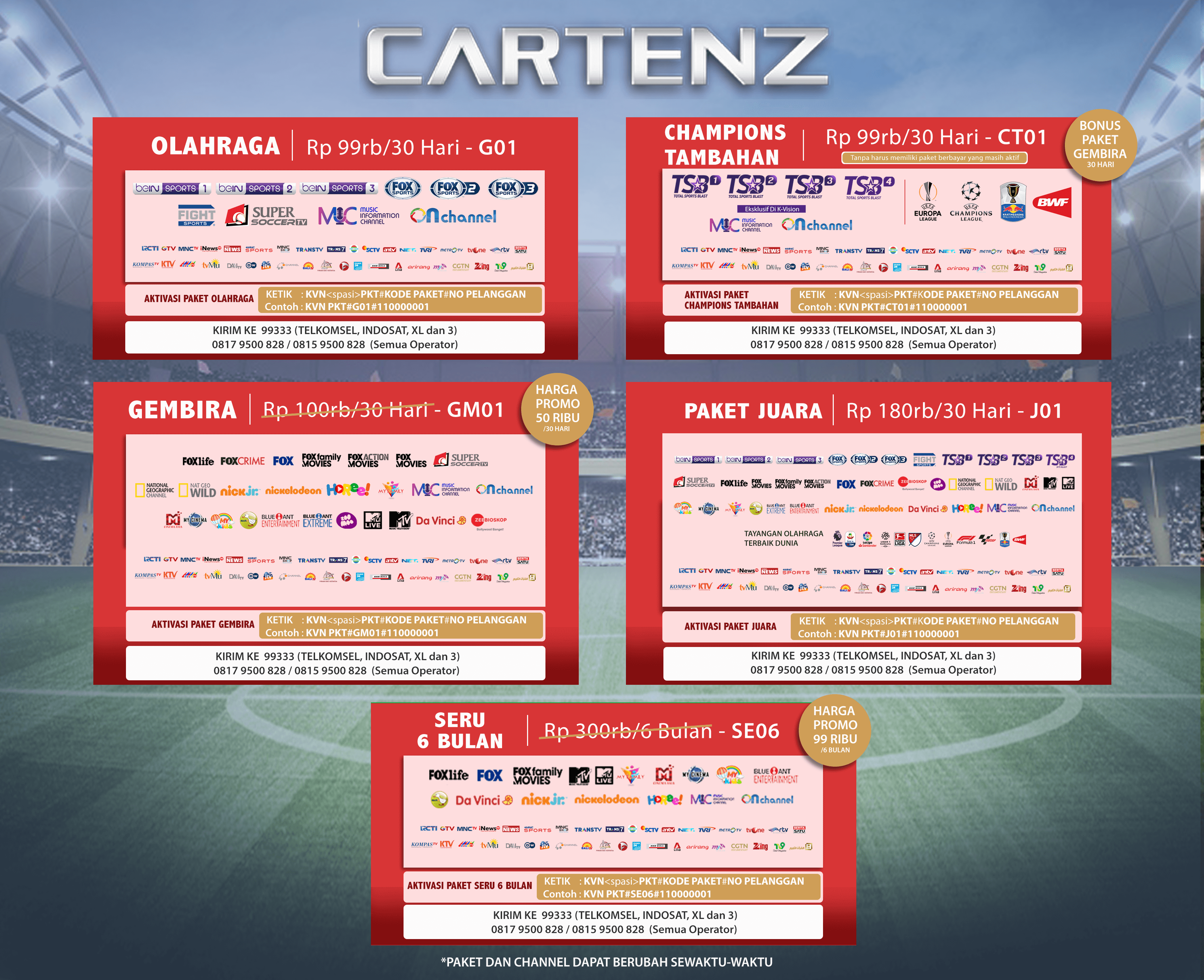 Paket dan Dekoder K-Vision Cartenz
