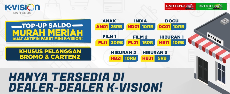 TOP-UP SALDO K-VISION MULAI RP5.000 AJA!