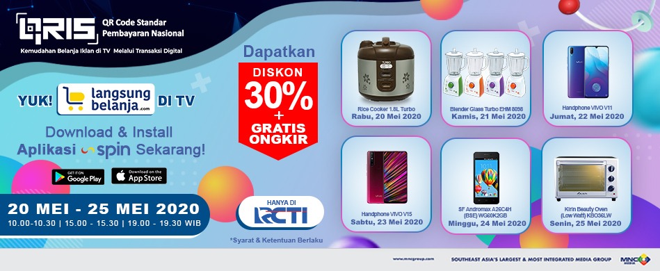 BELANJA DI QRIS! DISKON 30% + GRATIS ONGKIR!