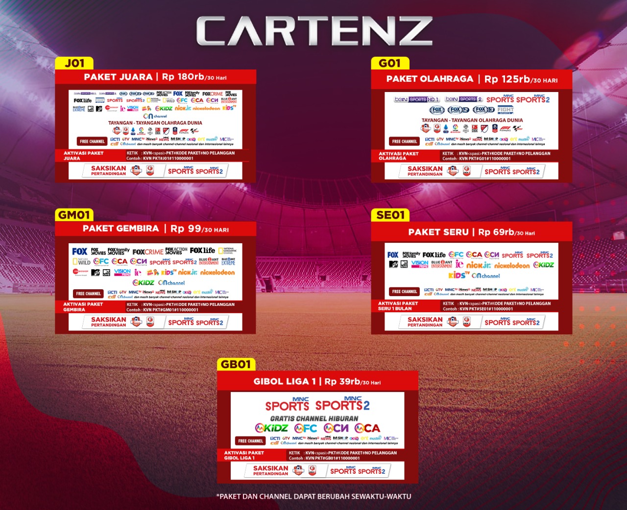 Paket dan Dekoder K-Vision Cartenz