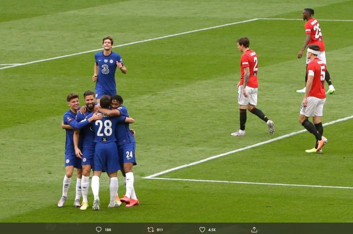 HASIL MAN UNITED VS CHELSEA - BEK TERMAHAL KEMBALI BERULAH, THE BLUES WUJUDKAN FINAL SEKOTA