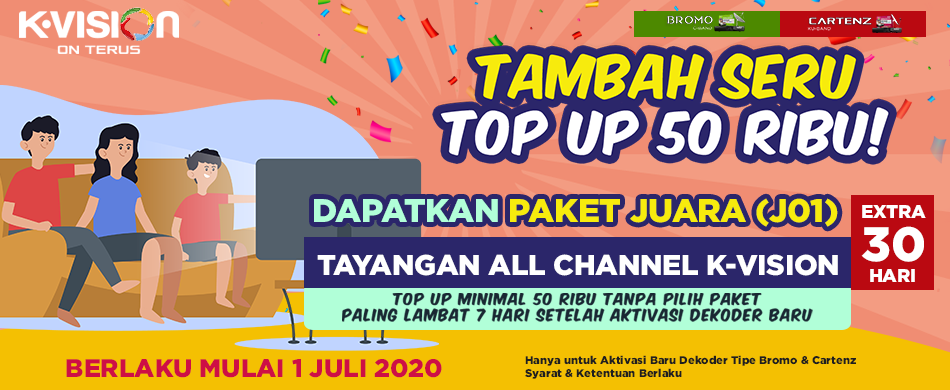 PAKET JUARA EXTRA 30 HARI BUAT PELANGGAN BARU K-VISION!