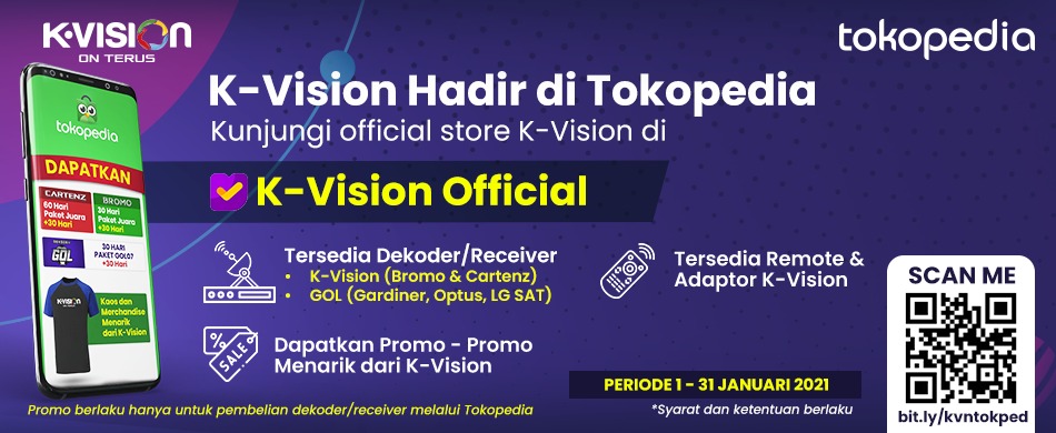 BELI PERANGKAT K-VISION DI TOKOPEDIA OFFICIAL!