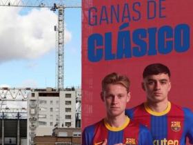 PASANG BANNER DI KOTA MADRID, BARCELONA MULAI PSYWAR JELANG EL CLASICO