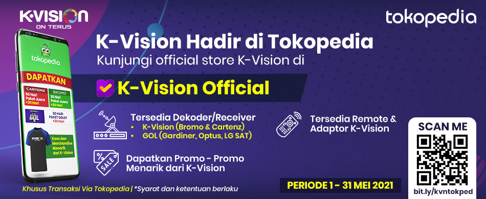 BELI PERANGKAT K-VISION DI TOKOPEDIA OFFICIAL!