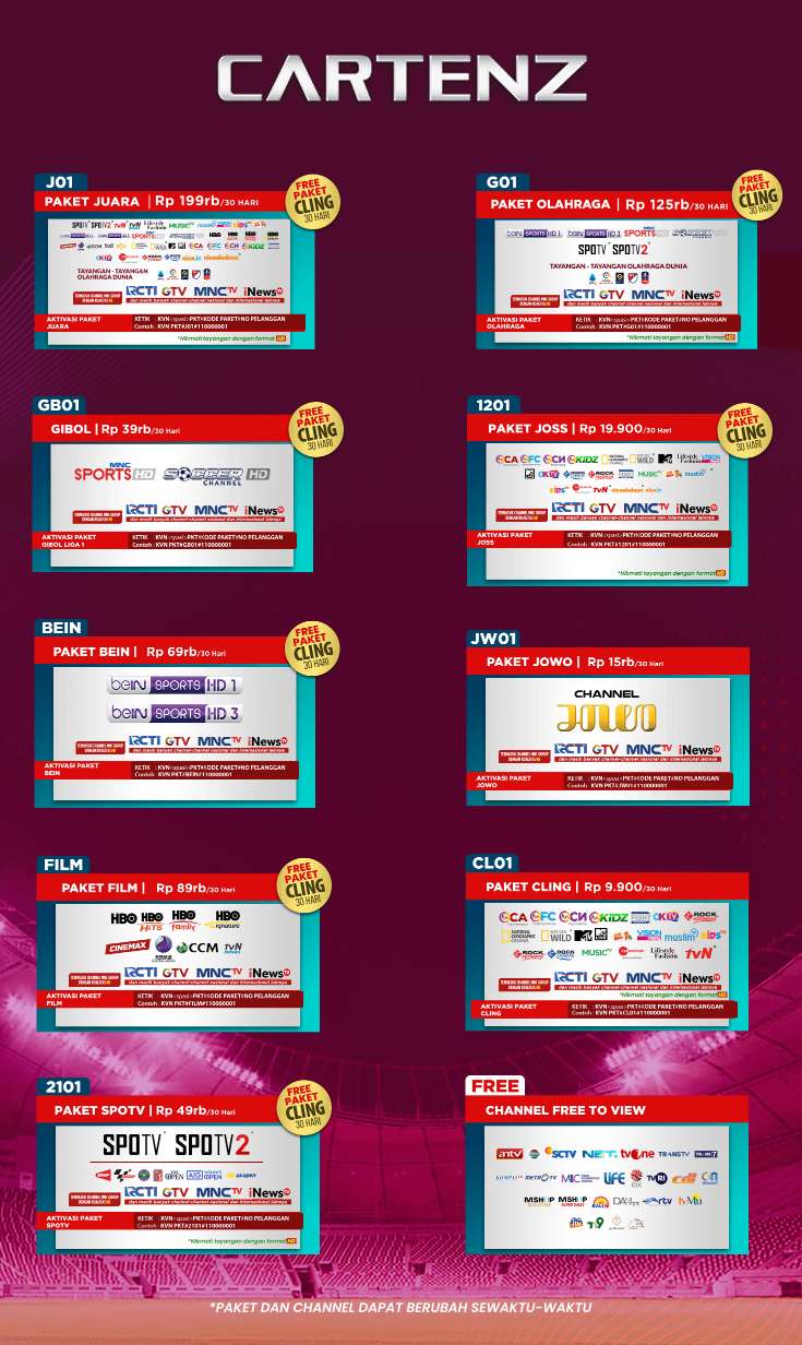 Paket dan Dekoder K-Vision Cartenz