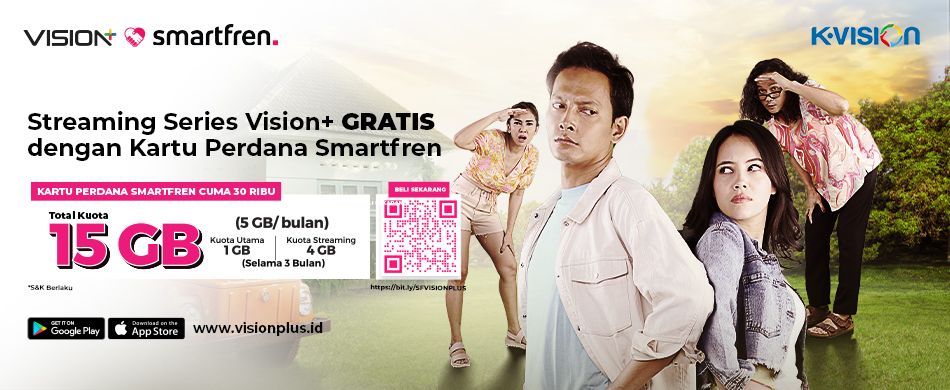 Nonton K-Vision di hp lewat Vision+ pakai smartfren secara GRATIS 