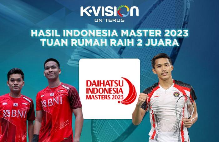 Hasil Indonesia Master 2023, Tuan Rumah Raih dua Juara