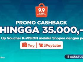 Promo Shopee 9.9 Cashback Maksimal Rp 35.000 Pembayaran MNC Vision Via Shopee