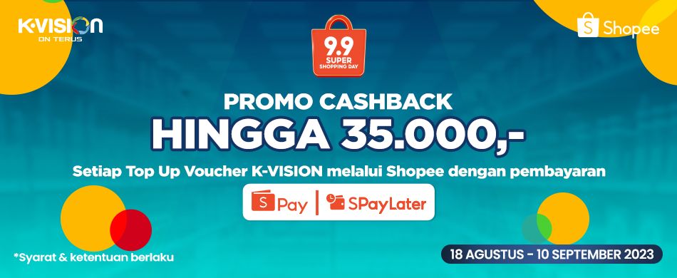 Promo Shopee 9.9 Cashback Maksimal Rp 35.000 Pembayaran MNC Vision Via Shopee