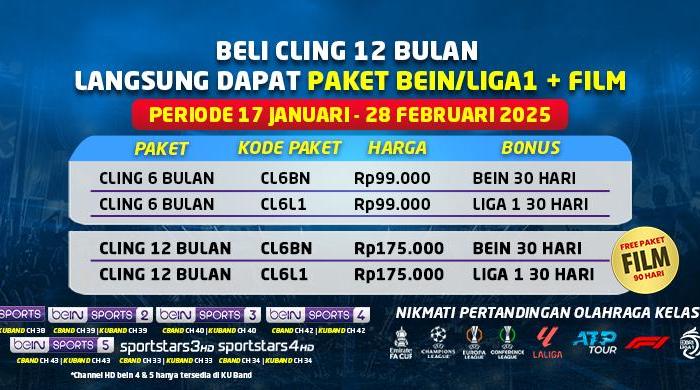 Paket Cling Bundling beIN & Liga 1