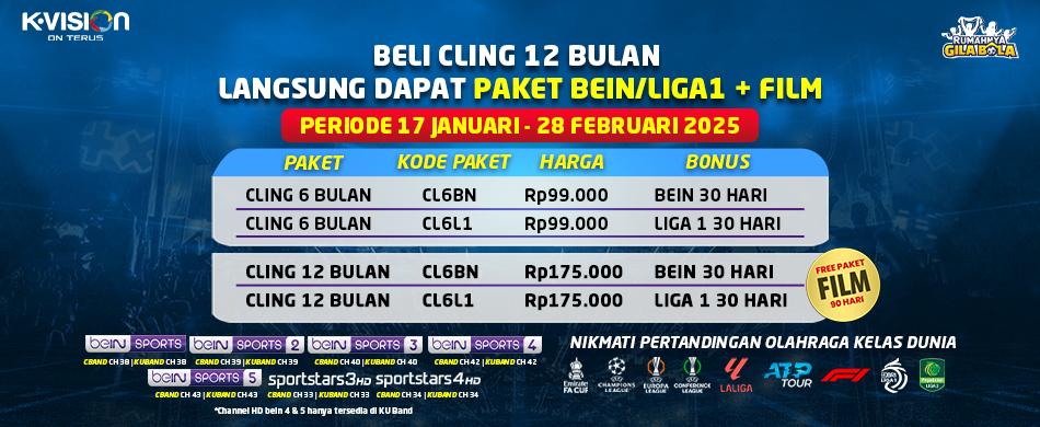 Paket Cling Bundling beIN & Liga 1