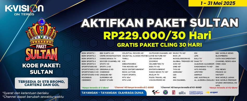 PAKET SULTAN TERLENGKAP HADIR!