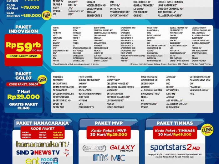 Paket dan Dekoder K-Vision GOL