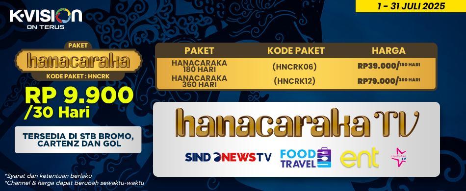 HANACARAKA TV HADIR DI K-VISION