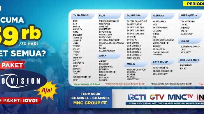 DAPET SEMUA? PAKET INDOVISION AJA