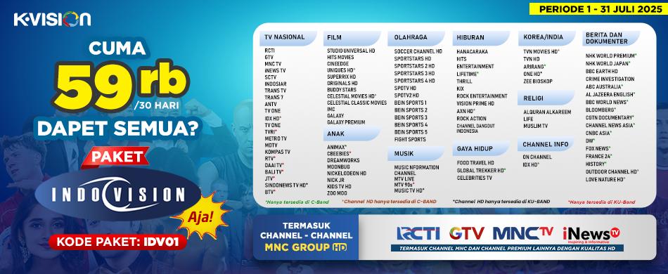 DAPET SEMUA? PAKET INDOVISION AJA