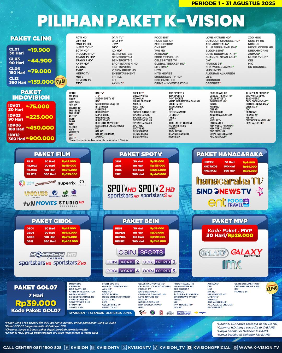 Paket dan Dekoder K-Vision Cartenz