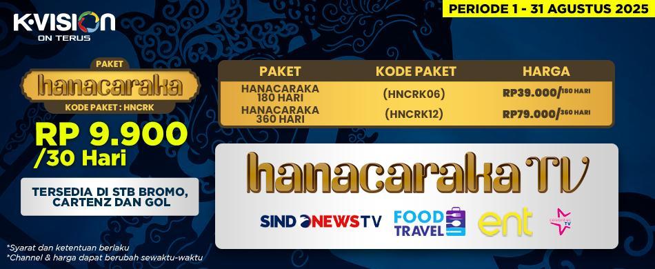 HANACARAKA TV HADIR DI K-VISION