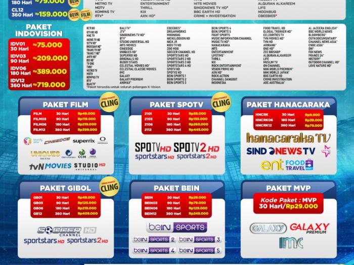Paket dan Dekoder K-Vision Bromo
