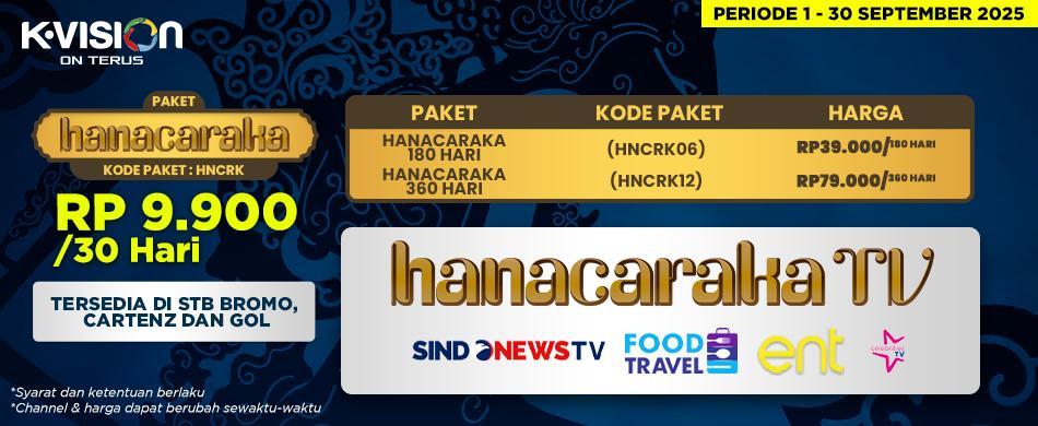 HANACARAKA TV HADIR DI K-VISION