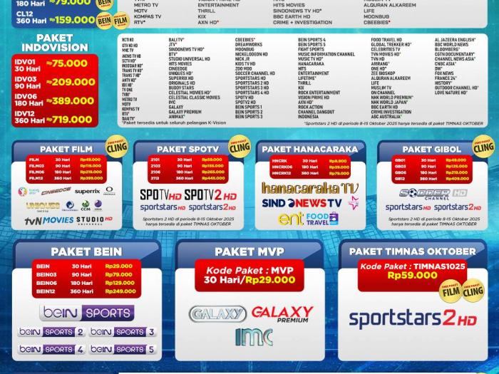 Paket dan Dekoder K-Vision GOL