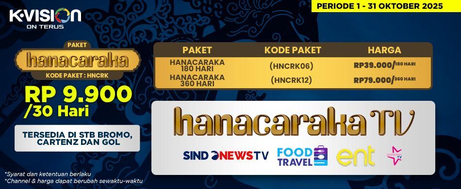 HANACARAKA TV HADIR DI K-VISION