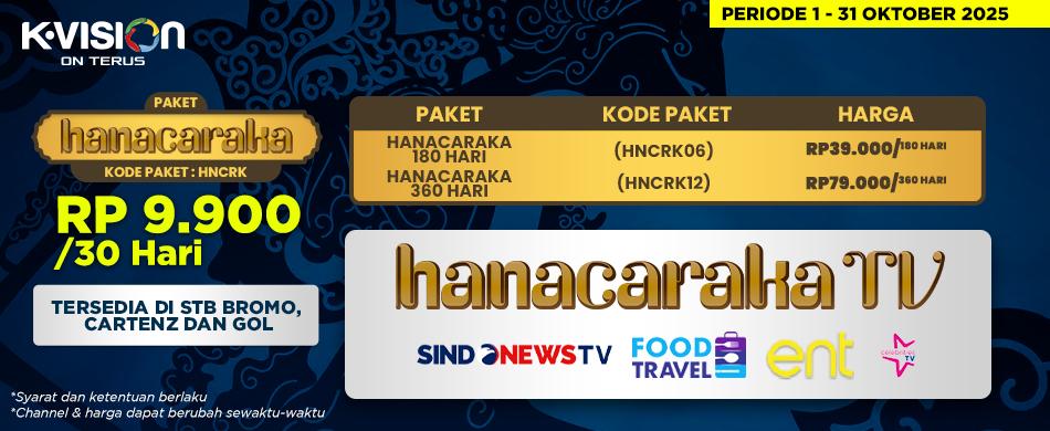 HANACARAKA TV HADIR DI K-VISION