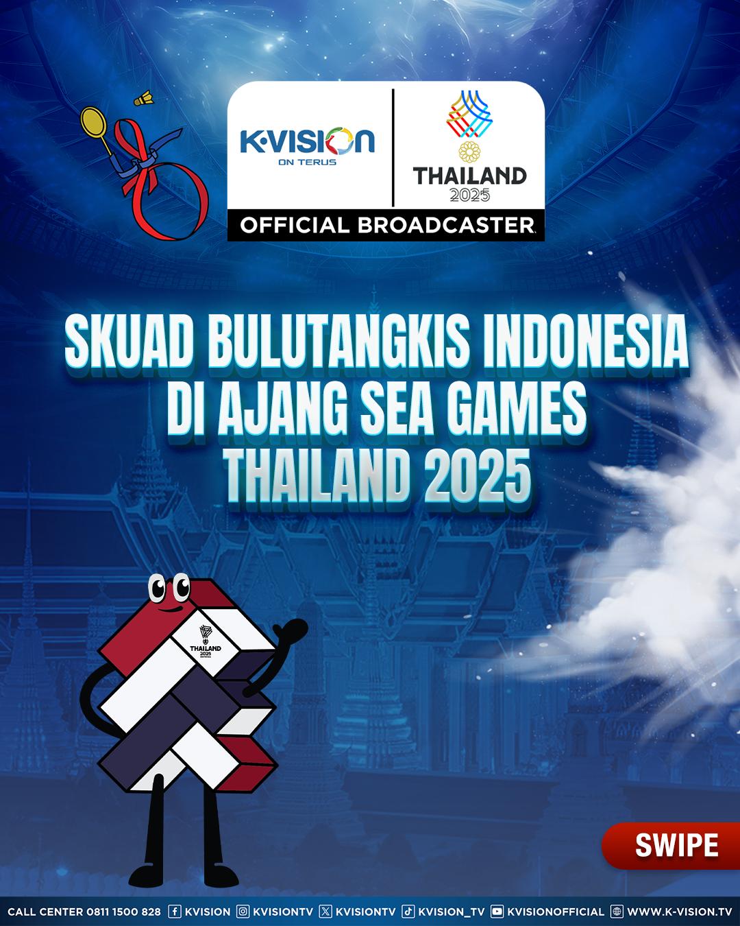 Skuad Bulu Tangkis Indonesia di SEA Games 2025 – Tonton Eksklusif di K-Vision!