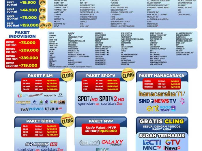 Paket dan Dekoder K-Vision Bromo