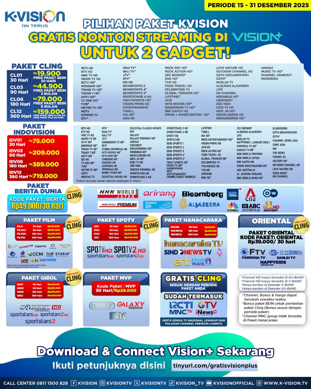 Paket dan Dekoder K-Vision GOL