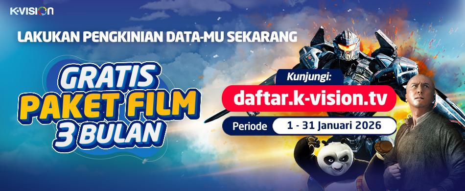 Pengkinan Data Dapat GRATIS Paket Film 3 BULAN!