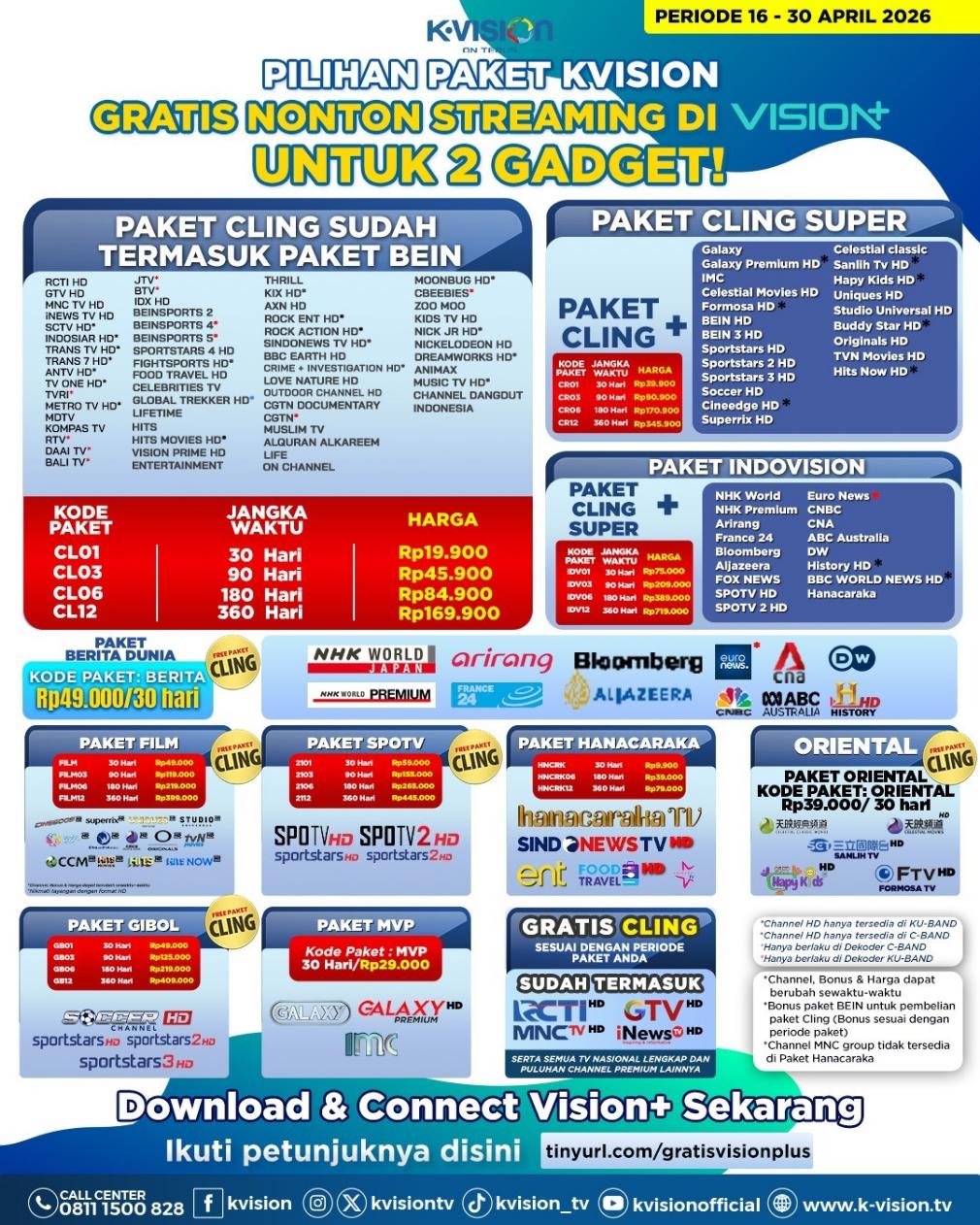 Paket dan Dekoder K-Vision GOL