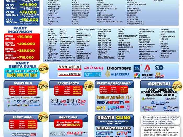 Paket dan Dekoder K-Vision Bromo