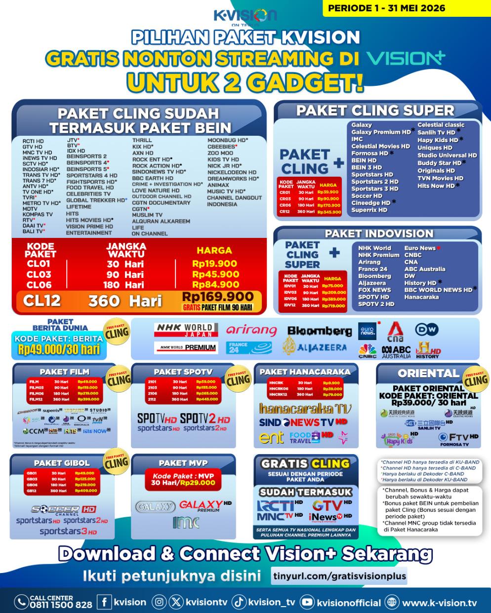 Paket dan Dekoder K-Vision GOL