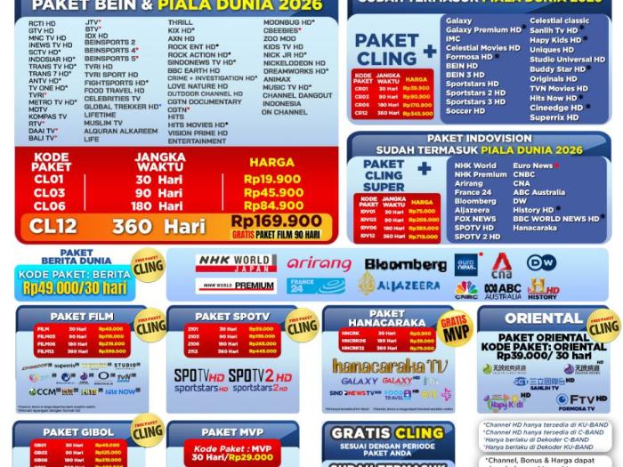 Paket dan Dekoder K-Vision Bromo