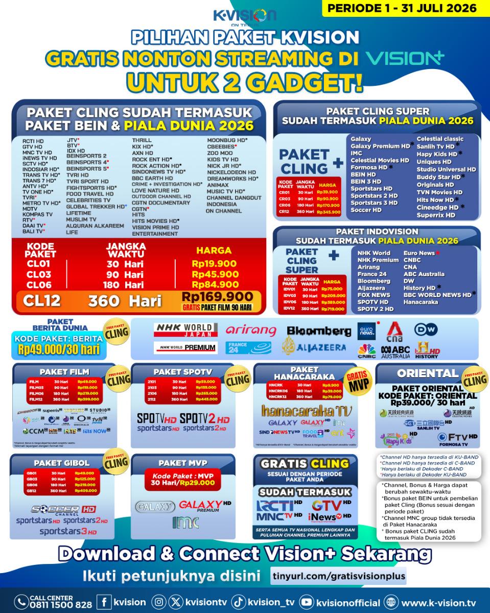 Paket dan Dekoder K-Vision GOL