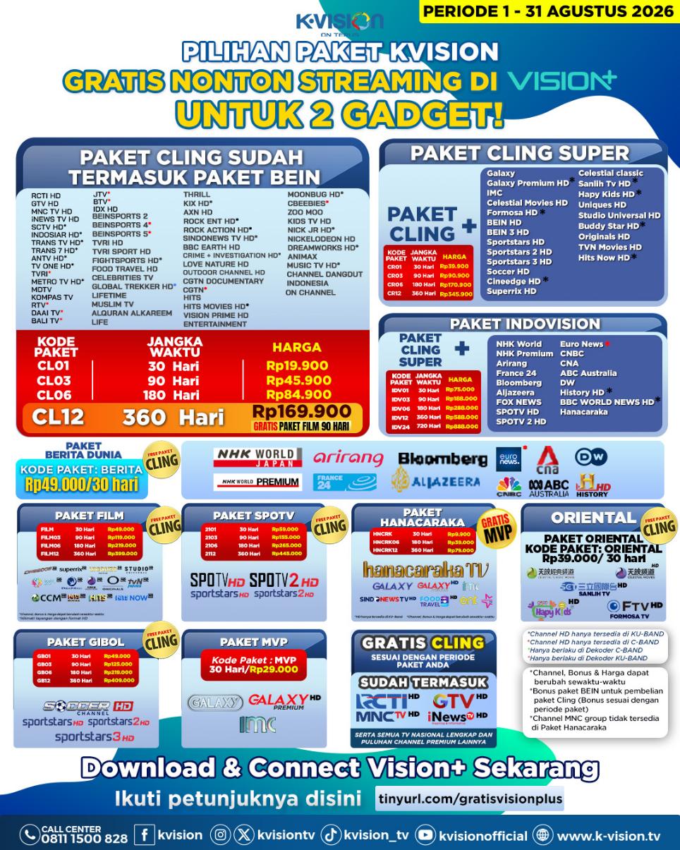 Paket dan Dekoder K-Vision GOL