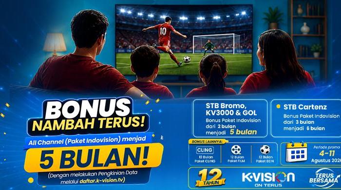 K-VISION BONUS NAMBAH TERUS! MENJADI 5 BULAN
